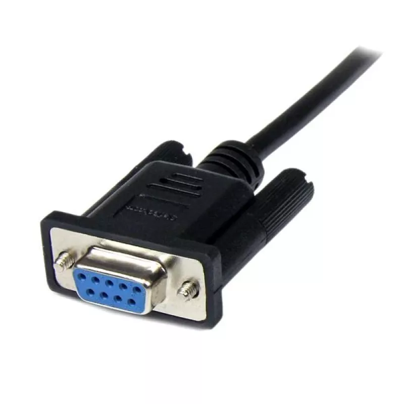 Cabo serial null modem DB9 RS232 StarTech.com 2m preto F/M, Preto, 2 m, DB-9, DB-9, macho, fêmea