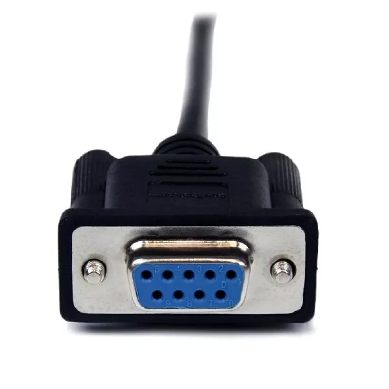 Cabo serial null modem DB9 RS232 StarTech.com 2m preto F/M, Preto, 2 m, DB-9, DB-9, macho, fêmea