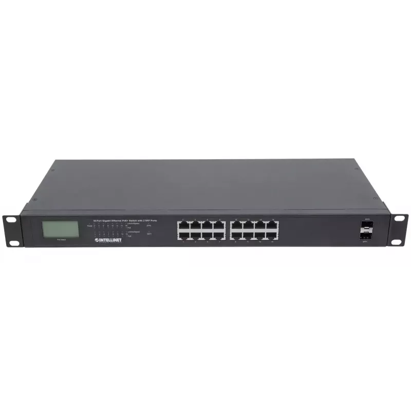 Switch não gerido Intellinet 16 Portas Gigabit Ethernet PoE+ 370W