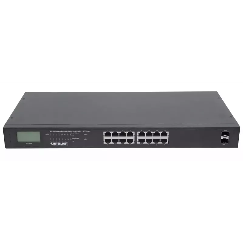 Switch não gerido Intellinet 16 Portas Gigabit Ethernet PoE+ 370W