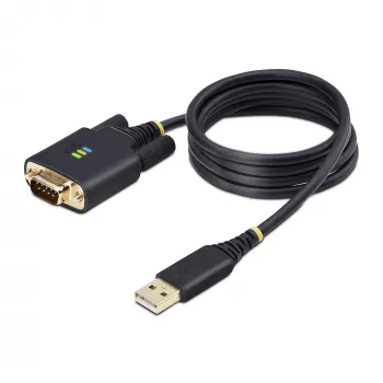 Cabo adaptador USB para serial StarTech.com 3ft (1m), retenção COM, parafusos/porcas substituíveis, USB-A para DB9 RS232, FTDI IC, proteção ESD, Windows/macOS/Linux