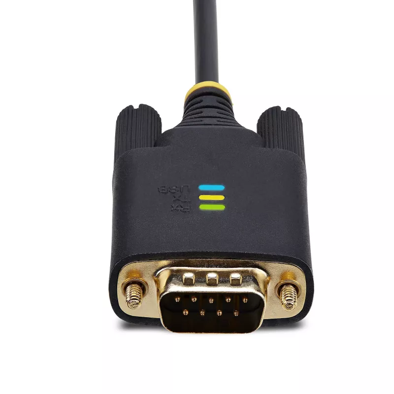 Cabo adaptador USB para serial StarTech.com 3ft (1m), retenção COM, parafusos/porcas substituíveis, USB-A para DB9 RS232, FTDI IC, proteção ESD, Windows/macOS/Linux