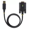 Cabo adaptador USB para serial StarTech.com 3ft (1m), retenção COM, parafusos/porcas substituíveis, USB-A para DB9 RS232, FTDI IC, proteção ESD, Windows/macOS/Linux