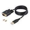 Cabo adaptador USB para serial StarTech.com 3ft (1m), retenção COM, parafusos/porcas substituíveis, USB-A para DB9 RS232, FTDI IC, proteção ESD, Windows/macOS/Linux