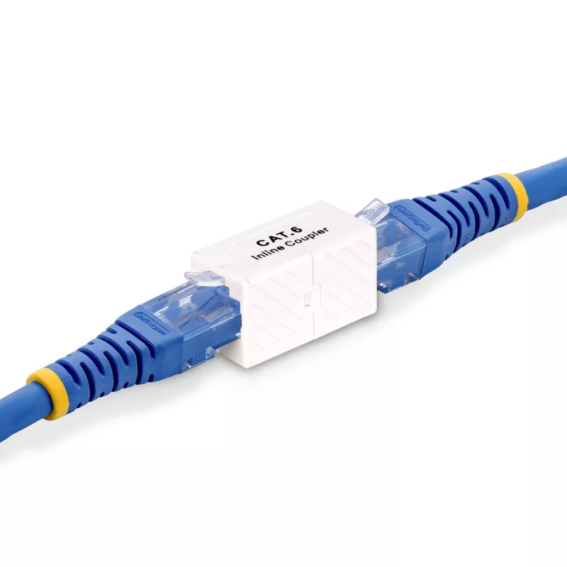 Acoplador RJ45 StarTech.com, acoplador Cat6 inline, fêmea-fêmea (F/F) conector T568, extensão de cabo Ethernet não blindado