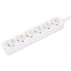 Unidade de distribuição de energia Manhattan EU (2 polos), x6 saídas, cabo 2m, 16A, Branco, extensão, PDU, régua de tomadas, três anos de garantia