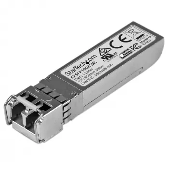 Módulo transceptor SFP+ StarTech.com compatível com Juniper EX-SFP-10GE-SR - 10GBASE-SR~Módulo SFP+ compatível com Juniper EX-SFP-10GE-SR - 10GBASE-SR - Transceptor ótico 10GbE fibra multimodo MMF - 10GE Gigabit Ethernet SFP+ - LC 300m - 850nm - DDM