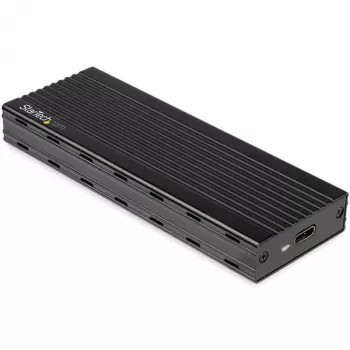 Caixa StarTech.com USB-C 10Gbps para SSD M.2 NVMe – Caixa externa portátil em alumínio M.2 NGFF PCIe – 1 GB/s leitura/escrita – Suporta 2230, 2242, 2260, 2280 – Compatível com TB3 – Mac e PC