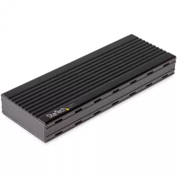 Caixa StarTech.com USB-C 10Gbps para SSD M.2 NVMe – Caixa externa portátil em alumínio M.2 NGFF PCIe – 1 GB/s leitura/escrita – Suporta 2230, 2242, 2260, 2280 – Compatível com TB3 – Mac e PC