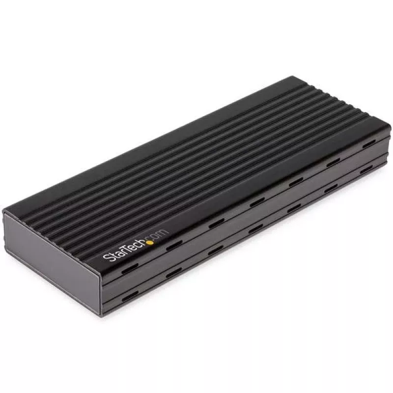 StarTech.com M2E1BMU31C caixa externa USB-C 10 Gbps para SSD M.2 NVMe, PCIe, USB 3.1 Gen 2, 1 GB/s, compatível com Thunderbolt 3, alumínio, preto
