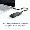 StarTech.com M2E1BMU31C caixa externa USB-C 10 Gbps para SSD M.2 NVMe, PCIe, USB 3.1 Gen 2, 1 GB/s, compatível com Thunderbolt 3, alumínio, preto