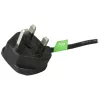 Cabo de alimentação UK StarTech.com 1,8 m, 18AWG, BS 1363 para C13, 10 A 250 V, cabo de alimentação de substituição preto, cabo de alimentação para PC, cabo de alimentação para TV/monitor