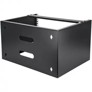 Armário de rede de montagem na parede StarTech.com 6U - 14 polegadas de profundidade (Low Profile) - Suporte de patch panel 19 polegadas para servidores e equipamentos de TI de perfil baixo, switches de rede - Capacidade de carga 20 kg, preto