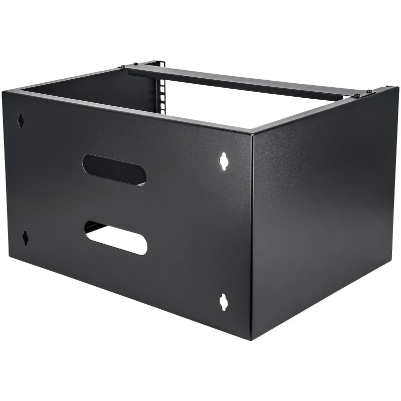 Armário de rede de montagem na parede StarTech.com 6U - 14 polegadas de profundidade (Low Profile) - Suporte de patch panel 19 polegadas para servidores e equipamentos de TI de perfil baixo, switches de rede - Capacidade de carga 20 kg, preto