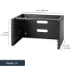Armário de rede de montagem na parede StarTech.com 6U - 14 polegadas de profundidade (Low Profile) - Suporte de patch panel 19 polegadas para servidores e equipamentos de TI de perfil baixo, switches de rede - Capacidade de carga 20 kg, preto