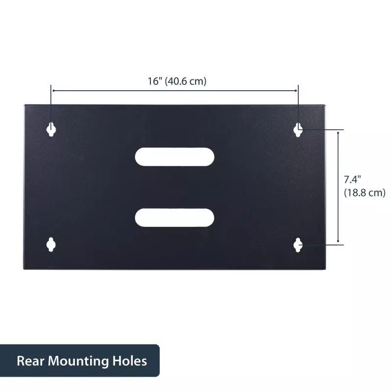Armário de rede de montagem na parede StarTech.com 6U - 14 polegadas de profundidade (Low Profile) - Suporte de patch panel 19 polegadas para servidores e equipamentos de TI de perfil baixo, switches de rede - Capacidade de carga 20 kg, preto