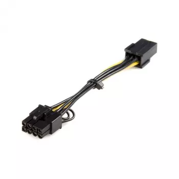Cabo adaptador de alimentação PCI Express 6 pinos para 8 pinos StarTech.com, PCI-E (8 pinos), PCI-E (6 pinos), 0,155 m, macho, fêmea, reto
