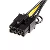 StarTech.com PCIEX68ADAP cabo adaptador de alimentação PCI Express de 6 pinos para 8 pinos, 6 pinos (F) para 8 pinos (M), 15,5 cm, preto
