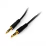 Cabo de áudio estéreo 3,5mm fino StarTech.com 3 ft - M/M, 3,5mm, macho, 3,5mm, macho, 0,91 m, preto
