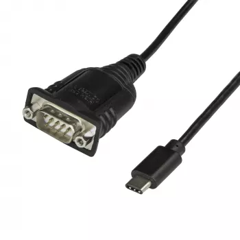 Cabo adaptador USB-C para série StarTech.com 16 polegadas (40 cm) – Cabo conversor USB Type-C para RS232 (DB9) – Cabo série USB-C para PLC, scanner, impressora – Macho/macho – Windows/Mac/Linux