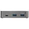 StarTech.com HB31C2A1CGS hub USB-C de 3 portas com Gigabit Ethernet, USB 3.1 Gen 2 10 Gbps, 2x USB-A + 1x USB-C, cabo host de 1 m, com transformador