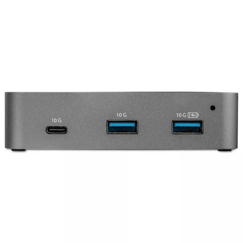 StarTech.com HB31C2A1CGS hub USB-C de 3 portas com Gigabit Ethernet, USB 3.1 Gen 2 10 Gbps, 2x USB-A + 1x USB-C, cabo host de 1 m, com transformador