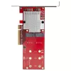Placa adaptadora dual M.2 PCIe SSD StarTech.com – x8 / x16 Dual NVMe ou AHCI M.2 SSD para PCI Express 3.0 – Compatível com M.2 NGFF PCIe (M-Key) – suporta 2242, 2260, 2280 – JBOD – Mac e PC