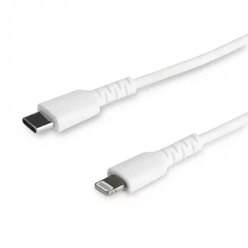 Cabo USB-C para Lightning branco resistente StarTech.com 1,8 m – Cabo de carregamento/sincronização USB Type-C para Lightning robusto em fibra aramida – iPad/iPhone 12 certificado Apple MFi