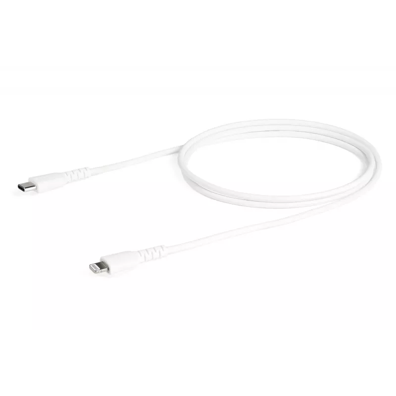 Cabo USB-C para Lightning branco durável de 1 m StarTech.com – cabo de carregamento/sincronização USB Type-C para Lightning robusto em fibra de aramida – iPad/iPhone 12 com certificação Apple MFi