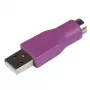 Adaptador de substituição PS/2 para USB StarTech.com – macho/fêmea, USB A, PS/2, violeta