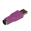 Adaptador de substituição PS/2 para USB StarTech.com – macho/fêmea, USB A, PS/2, violeta