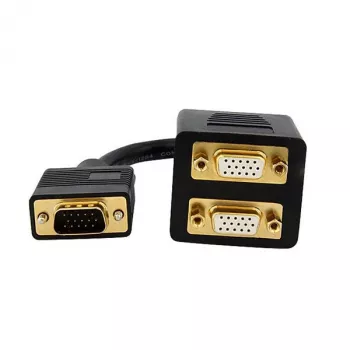 Cabo divisor de vídeo VGA para 2x VGA de 30 cm StarTech.com – macho/fêmea, 0,3 m, VGA (D-Sub), 2 x VGA (D-Sub), ficha, conector fêmea, preto