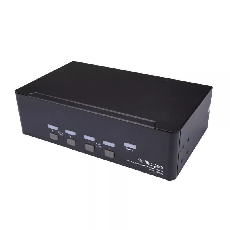 Comutador KVM DisplayPort duplo de 4 portas StarTech.com - 4K 60Hz