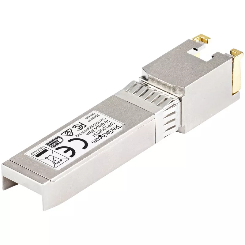 Módulo SFP+ compatível com Cisco SFP-10GB-TC StarTech.com – 10GBASE-T – SFP para RJ45 Cat6/Cat5e – 10GE Gigabit Ethernet SFP+ – RJ-45 30m – Cisco Firepower, ASR1000, ASR9000
