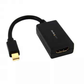 Adaptador Mini DisplayPort para HDMI StarTech.com - conversor de vídeo mDP para HDMI - 1080p - Mini DP ou Thunderbolt 1/2 Mac/PC para monitor/ecrã/TV HDMI - dongle adaptador mDP 1.2 para HDMI passivo - versão atualizada é MDP2HDEC