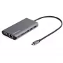 Adaptador multiporta USB-C StarTech.com – dock de viagem mini USB-C com HDMI 4K ou VGA 1080p – hub 3x USB 3.0, SD, GbE, áudio, 100W PD Pass-Through – docking station portátil para portátil/tablet