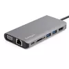 Adaptador multiporta USB-C StarTech.com – dock de viagem mini USB-C com HDMI 4K ou VGA 1080p – hub 3x USB 3.0, SD, GbE, áudio, 100W PD Pass-Through – docking station portátil para portátil/tablet