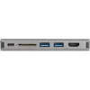 Adaptador multiporta USB-C StarTech.com – dock de viagem mini USB-C com HDMI 4K ou VGA 1080p – hub 3x USB 3.0, SD, GbE, áudio, 100W PD Pass-Through – docking station portátil para portátil/tablet