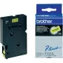 Fita de etiquetagem Brother TC601 12mm preto sobre amarelo
