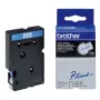 Fita de etiquetagem 12 mm Brother TC203 azul sobre branco