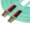 StarTech.com Cabo de fibra ótica multimodo LC/UPC para LC/UPC OM4 de 10m (30ft), fibra zipcord LOMMF/VCSEL 50/125µm, 100G, baixa atenuação de inserção – cabo jumper de fibra ótica LSZH