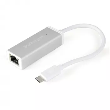 StarTech.com Adaptador de rede USB-C para Gigabit – prateado, com fios, USB, Ethernet, 5000 Mbit/s, prateado
