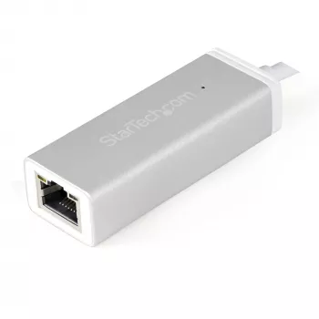 StarTech.com Adaptador de rede USB-C para Gigabit – prateado, com fios, USB, Ethernet, 5000 Mbit/s, prateado