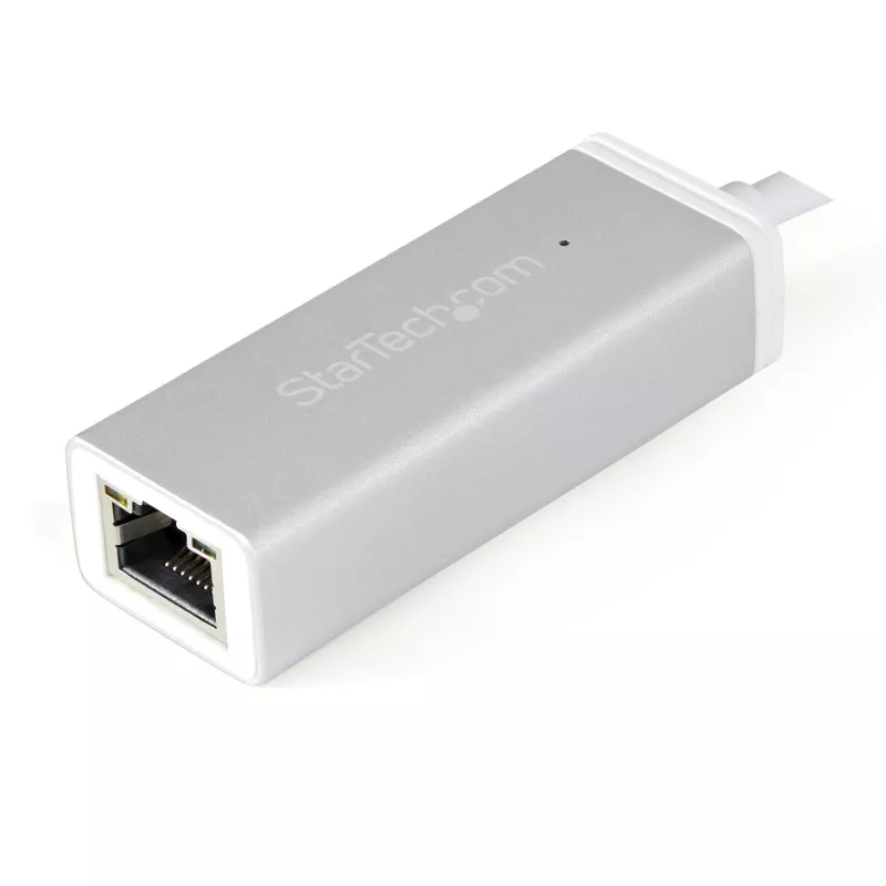 StarTech.com Adaptador de rede USB-C para Gigabit – prateado, com fios, USB, Ethernet, 5000 Mbit/s, prateado