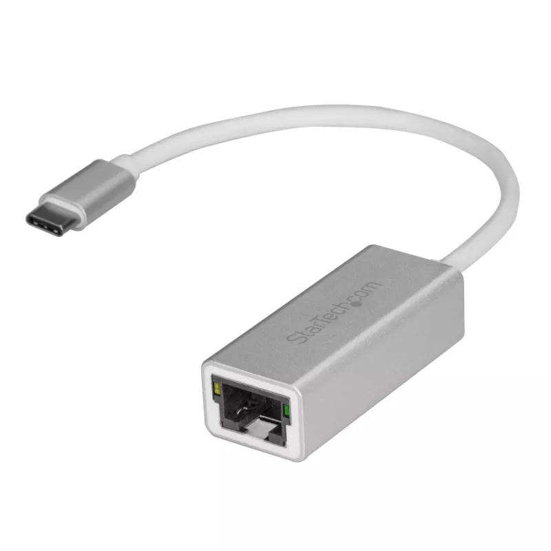StarTech.com Adaptador de rede USB-C para Gigabit – prateado, com fios, USB, Ethernet, 5000 Mbit/s, prateado