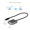 StarTech.com Adaptador USB-C para VGA – adaptador dongle USB Type-C para VGA 1080p – conversor de vídeo USB-C (DP Alt Mode) para monitor/ecrã VGA – compatível com Thunderbolt 3 – cabo integrado de 30 cm – versão melhorada do CDP2VGA