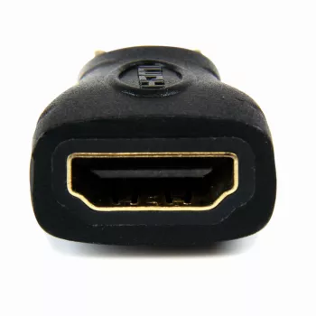 StarTech.com Adaptador Mini HDMI para HDMI – adaptador HDMI de alta velocidade 4K – adaptador HDMI de alta velocidade 4K 30Hz Ultra HD – HDMI 1.4 – contactos dourados – adaptador Mini HDMI 4K UHD – preto