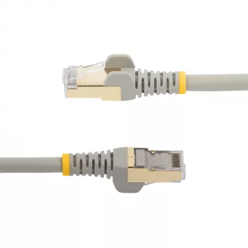 StarTech.com Cabo Ethernet CAT6a de 10m – 10 Gigabit blindado, snagless, RJ45, cabo de rede 100W PoE – cabo de rede 10GbE STP com alívio de tensão – cinzento, testado individualmente/cablagem certificada UL/TIA