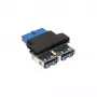 Adaptador USB 3.0 interno InLine 2x USB A fêmea para header da placa-mãe