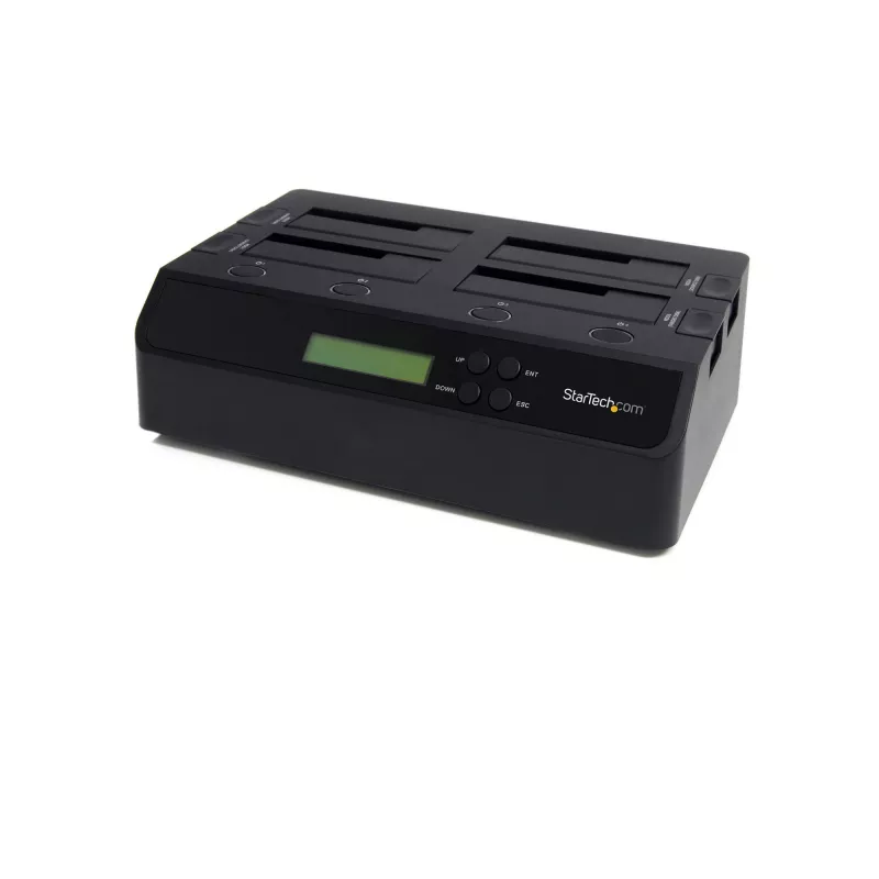 StarTech.com Dock duplicador de discos rígidos SATA autónomo 1:3 USB 3.0 eSATA de 4 baías